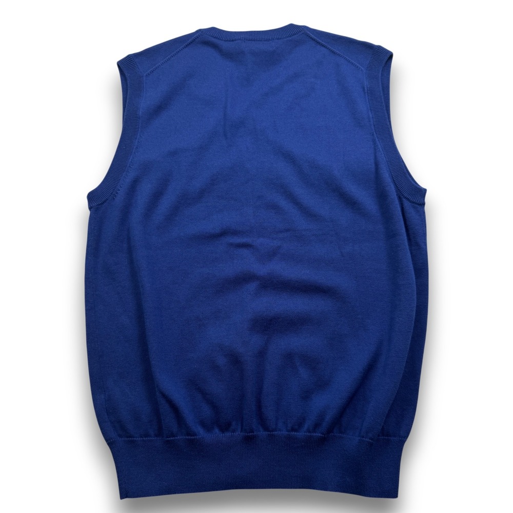 Brooks Brothers 346 Mens Blue Supima Cotton V-Neck Sweater Vest Medium NWT - Picture 2 of 16